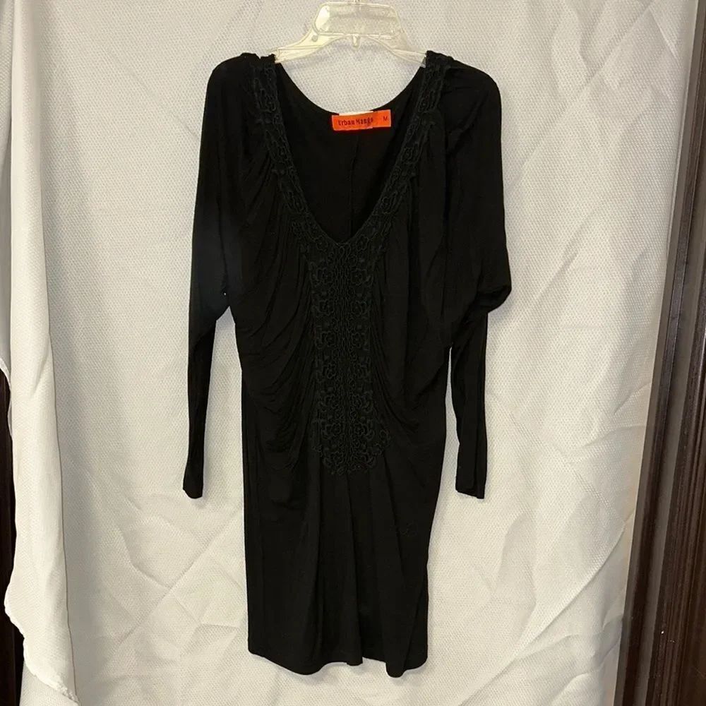 Elegant Black Long Sleeve Dress